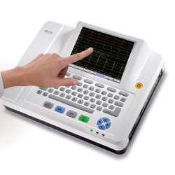 12-CHANNEL ECG MACHINE TOUCH SCREEN WITH DIAGNOSIS